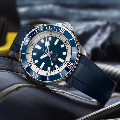 breitling herrenuhr blaues zifferblatt|Breitling Superocean Automatic 46, blaues Zifferblatt.